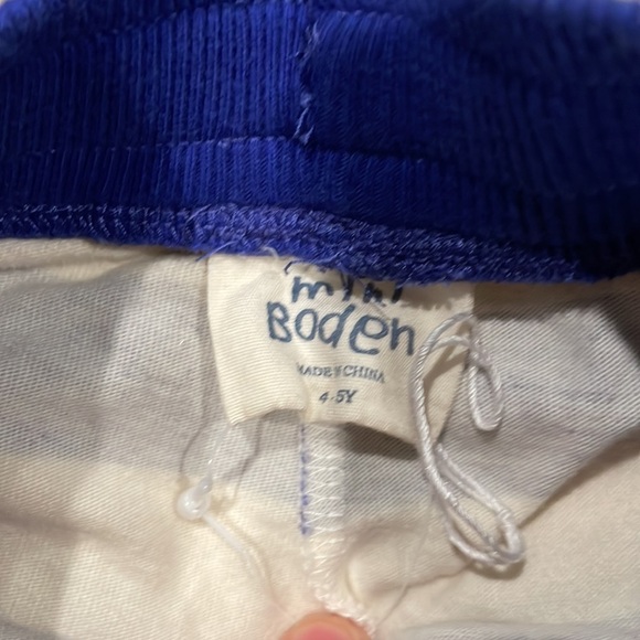 Mini boden Nautical Blue & White Striped Pleated Skort  size 4-5y nwot - Picture 2 of 4